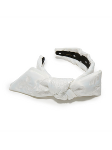 IVORY MARCHESA NOTTE BRIDAL X LELE SADOUGHI EMBROIDERED LACE HOLLY HEADBAND