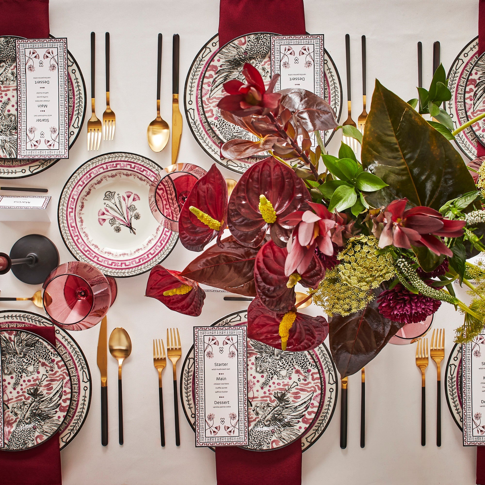 Serengeti Porcelain Salad Plate Set