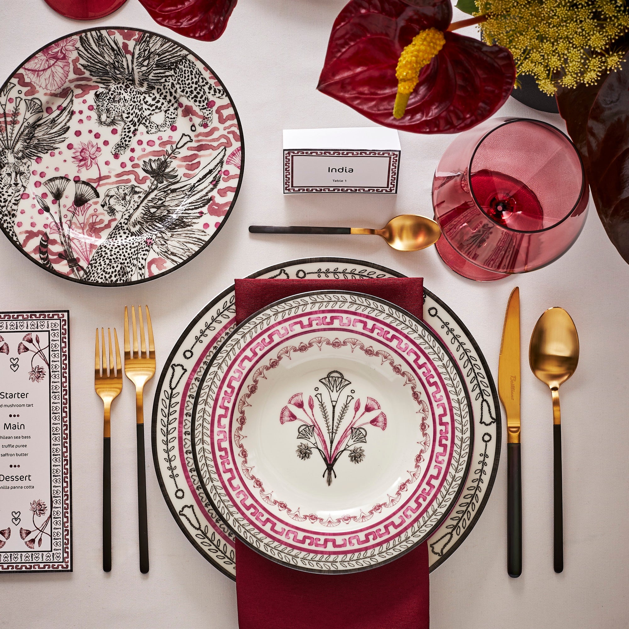 Serengeti Porcelain Salad Plate Set