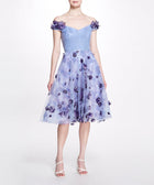 Cocktail Dress with 3D Ombré Flowers Marchesa