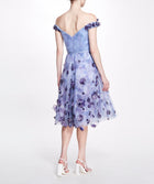 Cocktail Dress with 3D Ombré Flowers Marchesa
