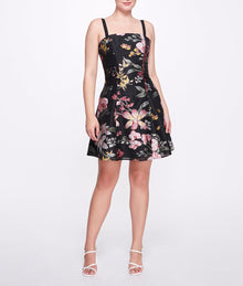 Coupé Flared Mini Dress Marchesa