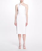 One-Shoulder Cocktail Dress Marchesa
