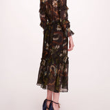 Silk Lily Midi Dress