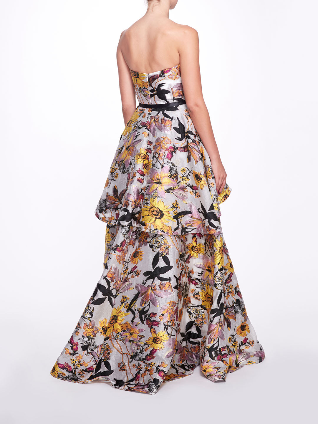 Tiered Floral Gown | Marchesa