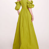 Bubble Sleeve Taffeta Gown | Marchesa
