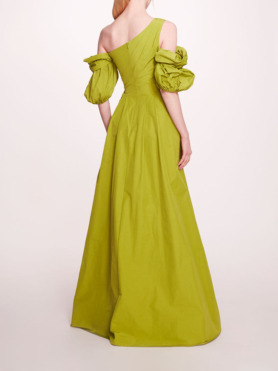 Bubble Sleeve Taffeta Gown | Marchesa