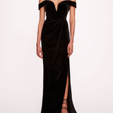 Plunging Velvet Gown | Marchesa