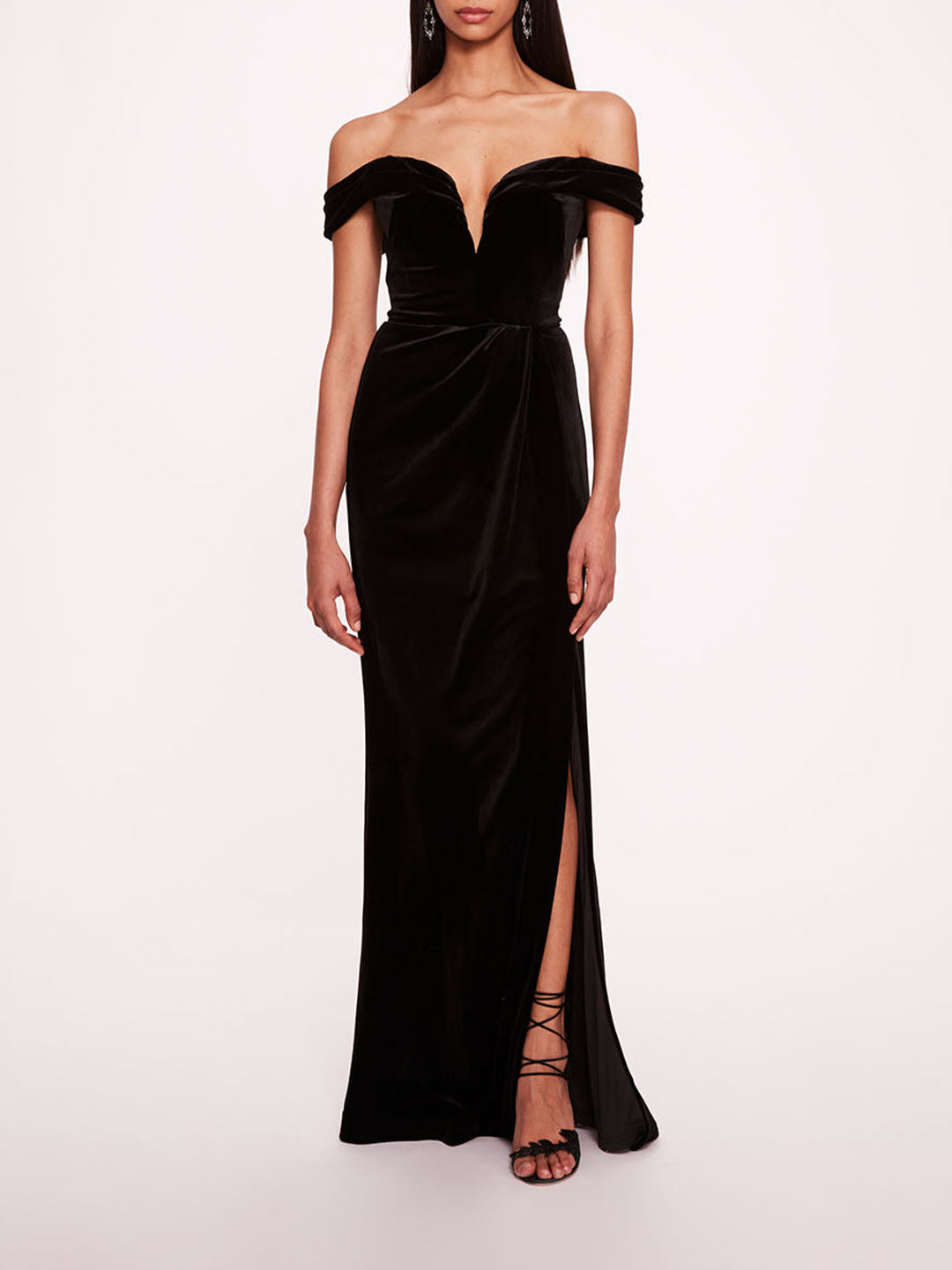 Plunging Velvet Gown | Marchesa