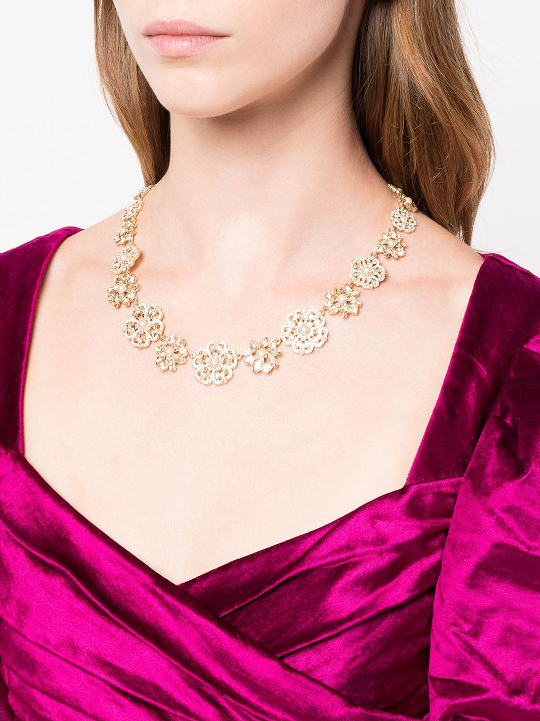Fresh Floral Collar Necklace | Marchesa