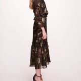 Silk Lily Midi Dress