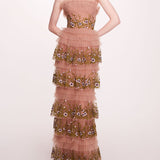 Tiered Terrarium Column Gown | Marchesa