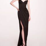 Satin Bustier Gown | Marchesa