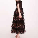 Tiered Terrarium Midi Dress | Marchesa