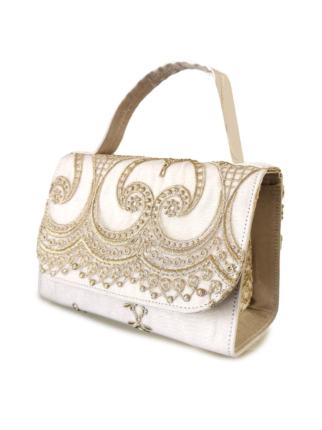 Gold Top Handle Bag | Marchesa