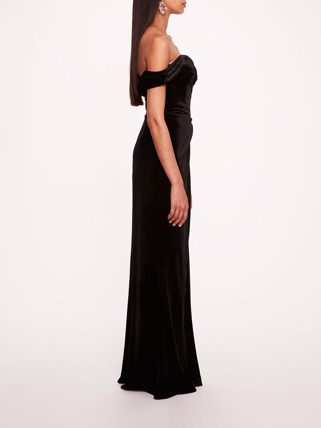 Plunging Velvet Gown | Marchesa