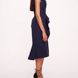 Taffeta Trumpet Midi Dress | Marchesa