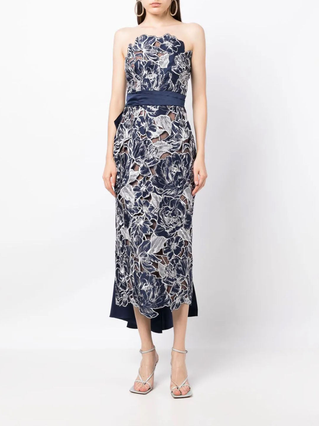 Strapless Column Midi Dress | Marchesa