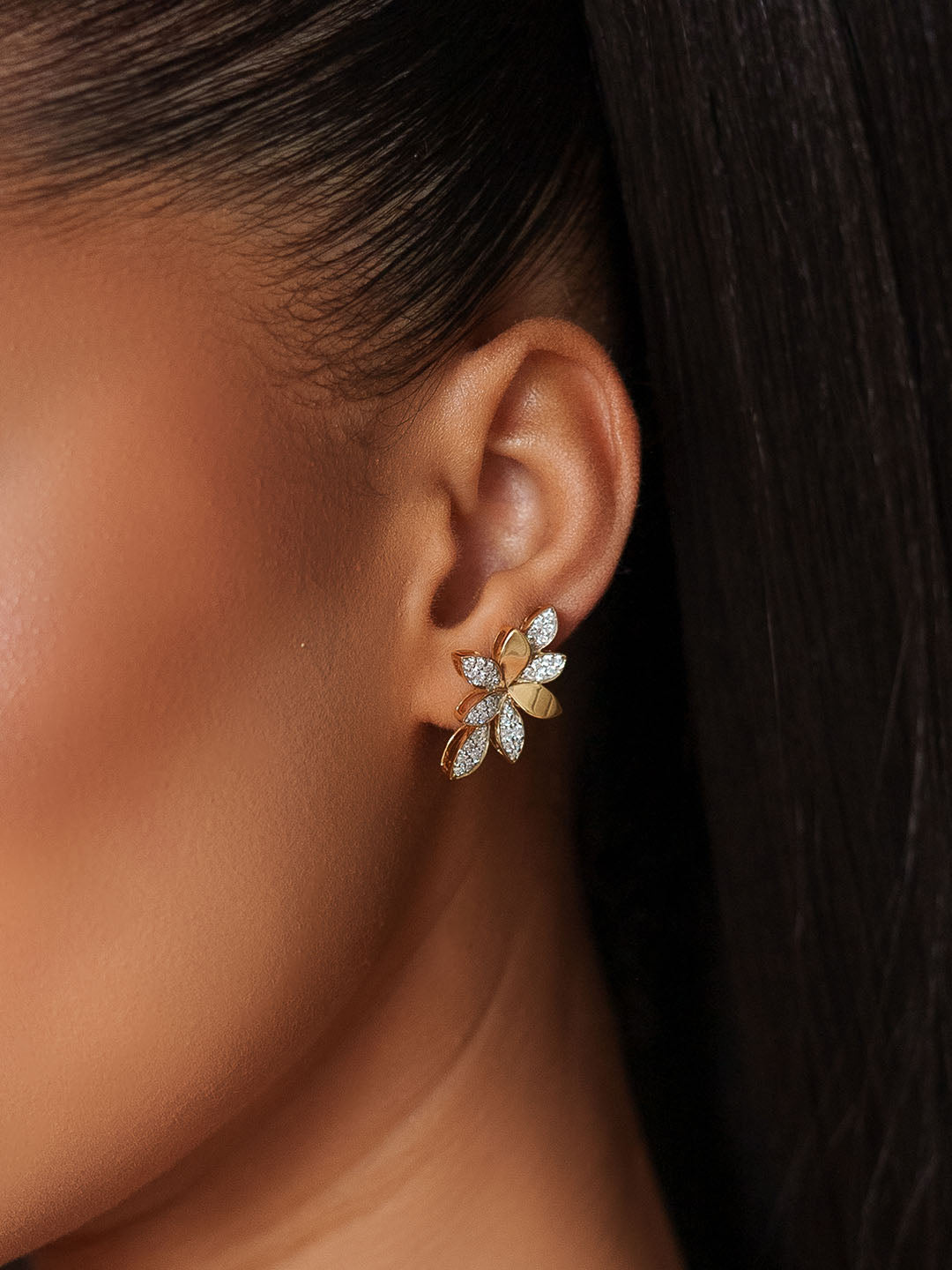 Wild Flower Yellow Gold Earrings | Marchesa