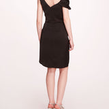 Asymmetrical Satin Mini Dress | Marchesa