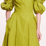 Bubble Sleeve Taffeta Gown | Marchesa
