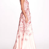 Satin One Shoulder Gown