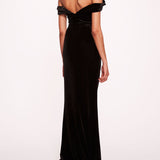Plunging Velvet Gown | Marchesa