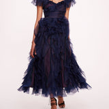 Matte Organza Midi Dress