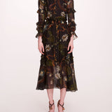 Silk Lily Midi Dress