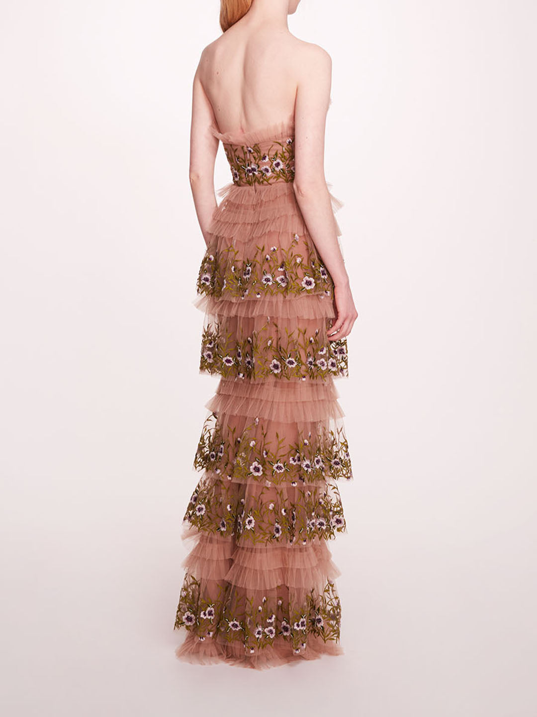 Tiered Terrarium Column Gown | Marchesa