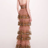 Tiered Terrarium Column Gown | Marchesa