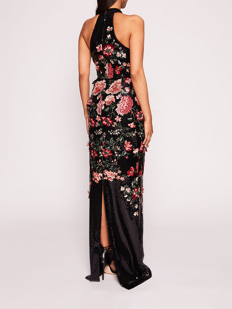 Halter Shimmer Gown | Marchesa