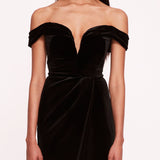 Plunging Velvet Gown | Marchesa