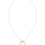 Floral White Gold Pendant Necklace | Marchesa