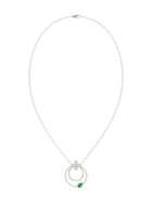 Floral White Gold Pendant Necklace | Marchesa