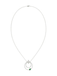 Floral White Gold Pendant Necklace | Marchesa
