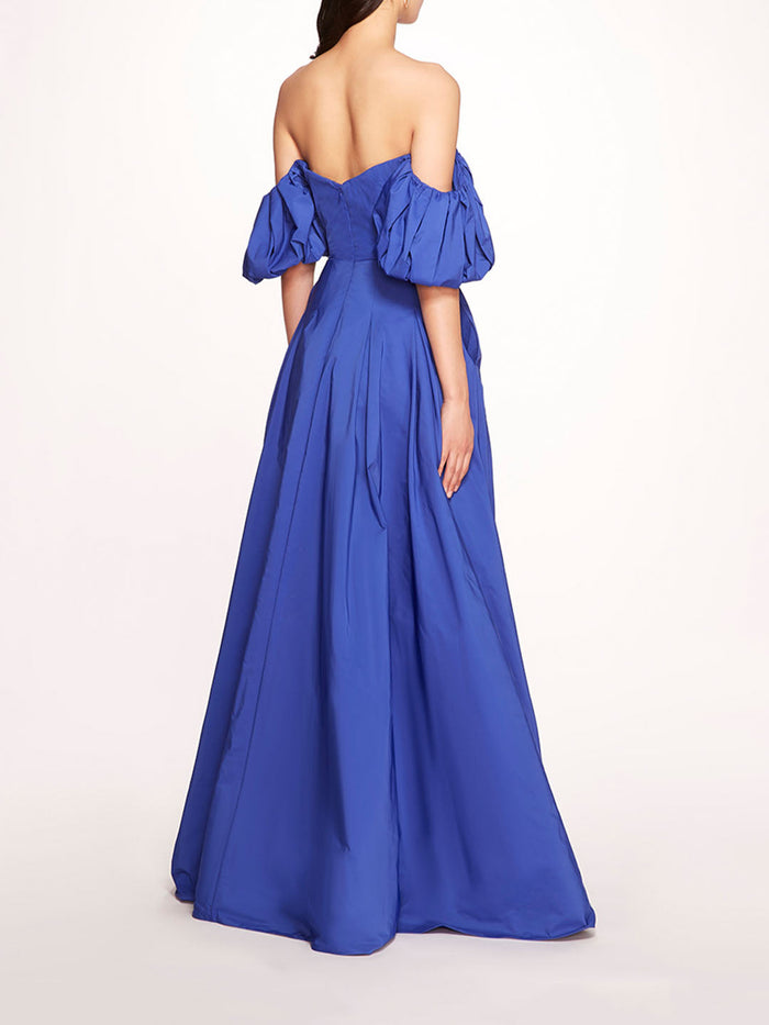 Balloon Sleeve Taffeta Gown | Marchesa