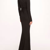 Matte Ruched Gown | Marchesa