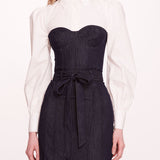 Denim Poplin Shirt Dress | Marchesa