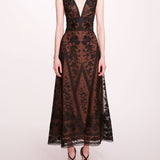 Spear Garden Midi Dress | Marchesa