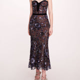 Climbing Vines Midi Dress | Marchesa