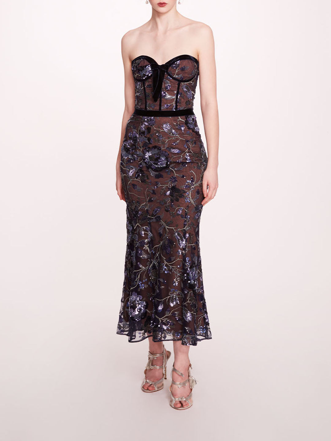 Climbing Vines Midi Dress | Marchesa