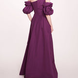 Bubble Sleeve Taffeta Gown | Marchesa