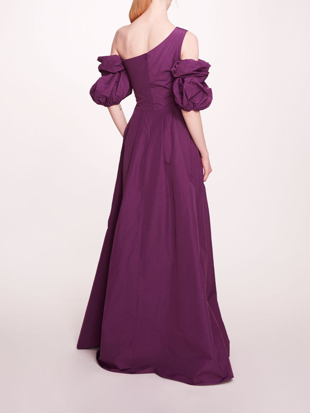 Bubble Sleeve Taffeta Gown | Marchesa