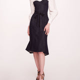 Denim Poplin Shirt Dress | Marchesa