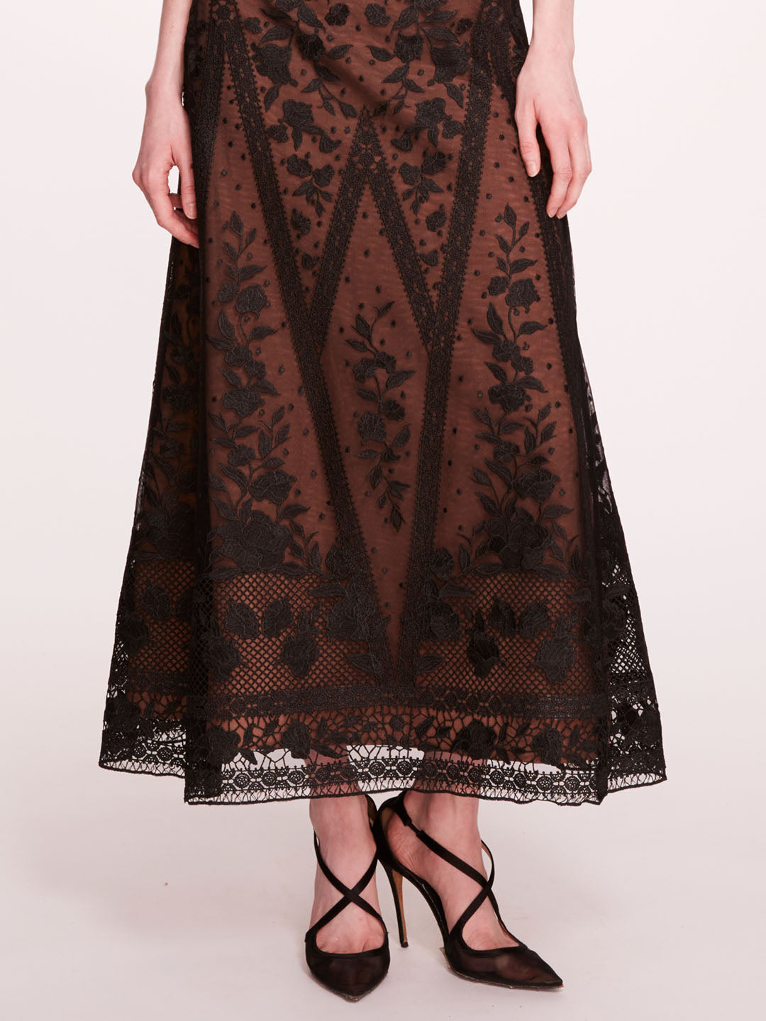 Spear Garden Midi Dress | Marchesa