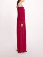 Embroidered Illusion Kaftan | Marchesa