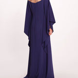 Embroidered Illusion Kaftan Gown