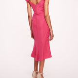 Taffeta Trumpet Midi Dress | Marchesa