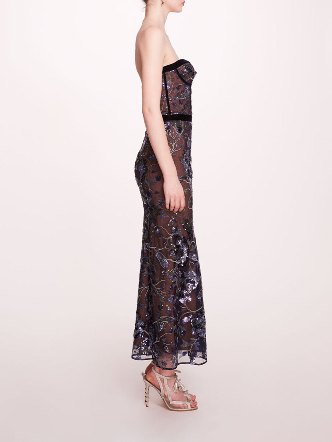 Climbing Vines Midi Dress | Marchesa